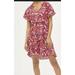 Anthropologie Dresses | Anthropologie Red Robin Tiered Mini Dress Jungle Cat Print Size Medium | Color: Red/White | Size: M