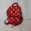 Disney Bags | Disney Parks Minnie Mouse Polka Dotted Sequin Mini Backpack Bookbag Canvas | Color: Red/Silver | Size: Os