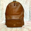 Coach Bags | Coach Charlie Pebbled Leather Backpack Large Saddle Brown F38288 Logo Bag | Color: Brown/Tan | Size: 12x15x5