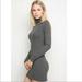 Brandy Melville Dresses | Brandy Melville Grey Ribbed Mini Dress One Size | Color: Gray | Size: Xs