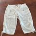 Nine West Pants & Jumpsuits | Nine West Vintage America Off White Linen Blend Capri Pants | Color: Cream/White | Size: 4