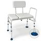 GreenChief Padded Shower Bench for Bathtub 500 LBS - Heavy Duty Shower Chair Adjustable, Transfer Bench with Arms and Backrest for Elderly, Tub Transfer Shower Seat Bath Chair for Inside Shower