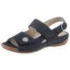 Riemchensandale WALDLÄUFER "HELIETT", Damen, Gr. 8 (42), blau (dunkelblau), Nubukleder, sportlich, Schuhe, Sommerschuh, Sandalette, Keilabsatz, mit Wechselfußbett, H-Weite