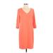 Gianni Bini Casual Dress - Shift: Orange Solid Dresses - Women's Size Small