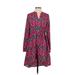 Romeo & Juliet Couture Casual Dress - Shirtdress: Pink Batik Dresses - Women's Size Small