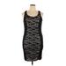 Torrid Casual Dress - Bodycon Scoop Neck Sleeveless: Black Print Dresses - Women's Size 1X Plus