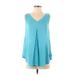 Calvin Klein Performance Tank Top Teal V Neck Tops - Women's Size Small