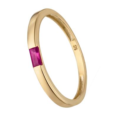 Goldring JOBO "Rubin-Ring" Gr. 50, gelb (gelbgold 375), Fingerringe, Damen, 50, Gelbgold 375, 375 Gold Image