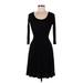 Calvin Klein Casual Dress - A-Line: Black Solid Dresses - Women's Size Medium