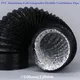 Tuyau flexible de ventilation en feuille d'aluminium PVC tuyau flexible composite noir tube de