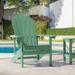 Rosecliff Heights Hachirou Adirondack Chair Weather Resistant for Outdoors Lawn & Backyard Plastic/Resin in Green | Wayfair