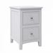 Winston Porter Glenva 2 - Drawer Solid Wood Nightstand Wood in White | 22.2 H x 14.2 W x 12.2 D in | Wayfair 508F74C618BC41798E193EC944C0830B