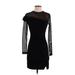 Bailey 44 Casual Dress - Bodycon High Neck Long sleeves: Black Solid Dresses - Women's Size X-Small