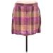 Ann Taylor LOFT Casual Mini Skirt Mini: Purple Checkered/Gingham Bottoms - Women's Size 12