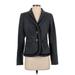 Ann Taylor LOFT Wool Blazer Jacket: Short Gray Jackets & Outerwear - Women's Size 4