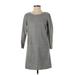 J.Crew Casual Dress - Sweater Dress: Gray Solid Dresses - Women's Size 2