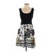 Arden B. Casual Dress - Fit & Flare: Black Print Dresses - Women's Size Small