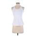 Lululemon Athletica Active Tank Top: White Solid Activewear - Women's Size 2