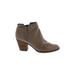 DV by Dolce Vita Ankle Boots: Gray Print Shoes - Women's Size 9 - Almond Toe