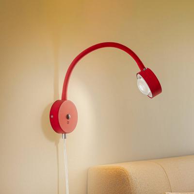 Lindby Wandlampe Jyla, rot/weiß, Linse, 3000K, GX53, Flexarm Image