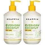 Alaffia Everyday Coconut Face Cream Skin Care with Virgin Coconut Oil Moisturizer for Firmness & Elasticity Helps Reduce the Appearance of Lines & Wrinkles Purely Coconut 2 Pack Ã¢â‚¬â€œ 12 Fl Oz