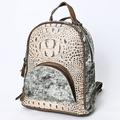 AD American Darling ADBGS156AE Backpack Hair On Crocodile Embossed Genuine Leather Women Bag Western Handbag Purse