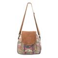 KB OHLAY KB113 Backpack Upcycled Canvas Genuine Leather women bag western handbag purse