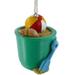 Chesapeake Bay Resin Beach Bucket with Sand Shovel and Shells Hanging Ornament