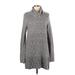Aventura Casual Dress - Sweater Dress Turtleneck Long sleeves: Gray Marled Dresses - Women's Size Large
