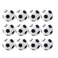 Table football ball 12 Pcs 3.1CM Classic Mini Football Toy Table Soccer Footballs Replacement Balls Tabletop Resin Soccer Game Ball Accessory (Black)