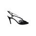 Dolce & Gabbana Heels: Black Print Shoes - Women's Size 39 - Open Toe
