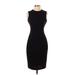 Calvin Klein Casual Dress - Sheath Crew Neck Sleeveless: Black Print Dresses - Women's Size 2