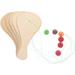 NUOLUX 6pcs Wood Paddle Ball Game Indoor Outdoor Paddle Ball Toys Game for Children