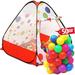 Kidsâ€™ Pop Up Ball Pit Teepee Play Tent with 50 Play Balls Included Baby Play Tent with Balls playroom Tent for Boys Girls and Toddlers Kids Play House Indoor Outdoor Toy Perfect Kidâ€™s Gifts