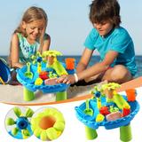 TUWABEII Beach Toy Sand Water Table For Toddlers 3 In 1 Sand Table And Water Play Table Kids Table Activity Sensory Play Table Sand Water