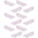 12 Pcs Mini Dollhouse Crystal Shoes High Heels Transparent DIY Baby Shower Decoration Desktop Ornaments Room 12pcs (Transparent Pink) Wife Gift