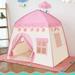 SunJet Pink Play Tent for Kids Flower Castle Kids Tent Princess Castle Tent with Carry Bag for Children Boys Girls