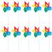 10Pcs Rainbow Party Favors Kids Pinwheels Funny Party Pinwheels PVC Rainbow Pinwheels