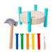 Hammer Toy Work Benches for Kids Rivet Toddler Child Wooden Metal