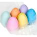 Easter Egg Shaped Sidewalk Chalk 6 Pack Multi Colored for Kids Washable Non Toxic Art Outdoor Chalk Set Egg Shaped