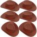 50 Pcs Dollhouse Cowboy Hat Hats Girls Outfit Plastic