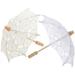 Bridal Umbrella 6 Pcs Elegant Ornament Decor Cosplay Prop Vintage Parasol Decorative Wooden Bridesmaid