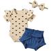 Baby Girl Clothes Baby Clothes for Girls Short Sleeve Tops Summer Ruffle Shorts Set Infant Girl Clothes6-9Months