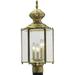 XiKe P5432-10 BrassGUARD Lantern Outdoor 9-1/2-Inch Diameter x 21-Inch Height Polished Brass