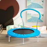 36Inch Kids Trampoline for Toddlers with Handle Indoor Mini Trampoline for Kids Small Rebounder Trampoline Adult Fitness Trampoline for Indoor and Outdoor Use Blue