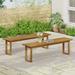 Christopher Knight Home Nibley Acacia Wood Outdoor Dining Bench (Set of 2) by Teak