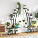 6 Tier Plant Stand Pack of 2 Multipurpose Flower Potted Plant Display Shelf Rack with 2 Hooks for Living Room Garden Balcony