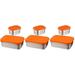 6 Pcs Stainless Steel Crisper Portable Snack Containers for Fruit Silicone