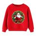 Toddler Boys Girls Sweatshirts Christmas Kids Child Baby Letter Long Sleeve Cute Cartoon Tops Xmas Clothing Size 18-24 Months