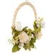 5 Pieces Faux Wood Bead Garland Indoor Plants Hanging Decor Artificial Wedding Flower Wreath for Wall House